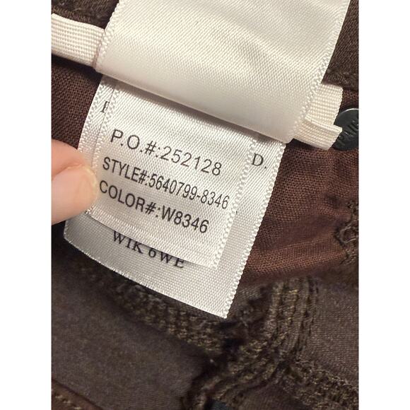 PAIGE Claudine Bronze Shimmer Luxe Coating Ankle Flare Jeans Size 26 - Picture 14 of 16